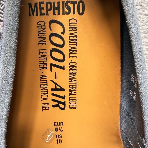 Mephisto Idris Mens Size 10 Slip On Loafers Shoes Jeans Blue Suede Comfort - Picture 9 of 10